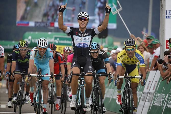 Matteo Trentin (Omega Pharma - QuickStep) wins stage 6 at Tour de Suisse
