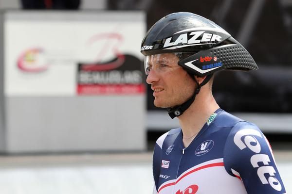 Frederik Willems (Lotto Belisol Team) waits for his start slot in the time-trial in Villi&eacute;-Morgon