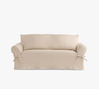 relaxed tie sofa slipcover