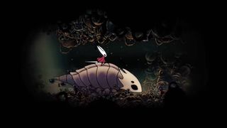 Hollow Knight: Silksong screenshot of hunter Hornet on a mount that tunnels through the earth