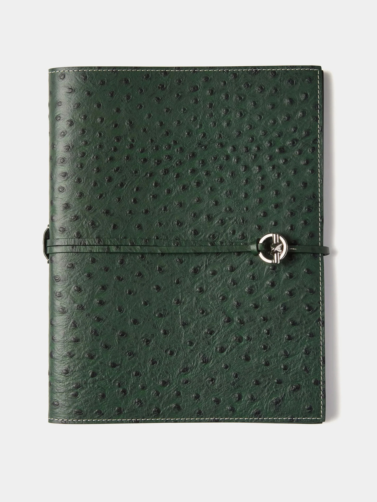 M&amp;eacute;moire, Devon Ostrich-Embossed Leather Notebook