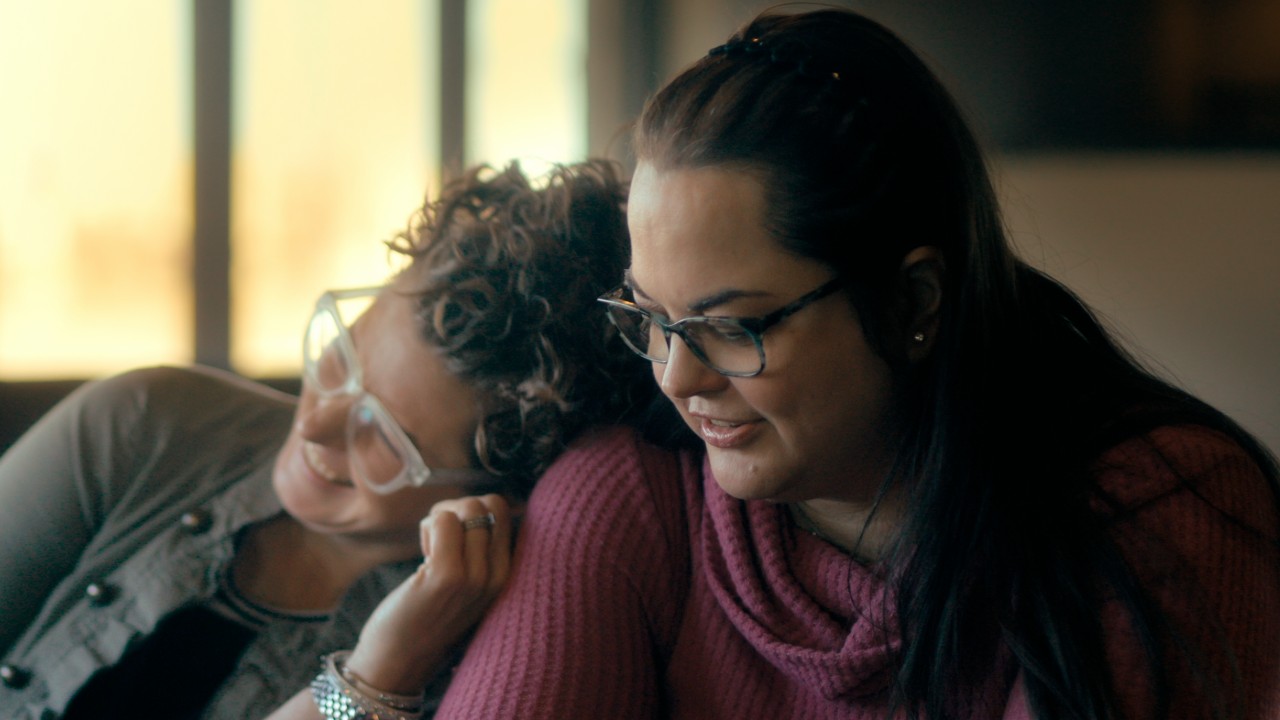 Kerri Rawson being comforted