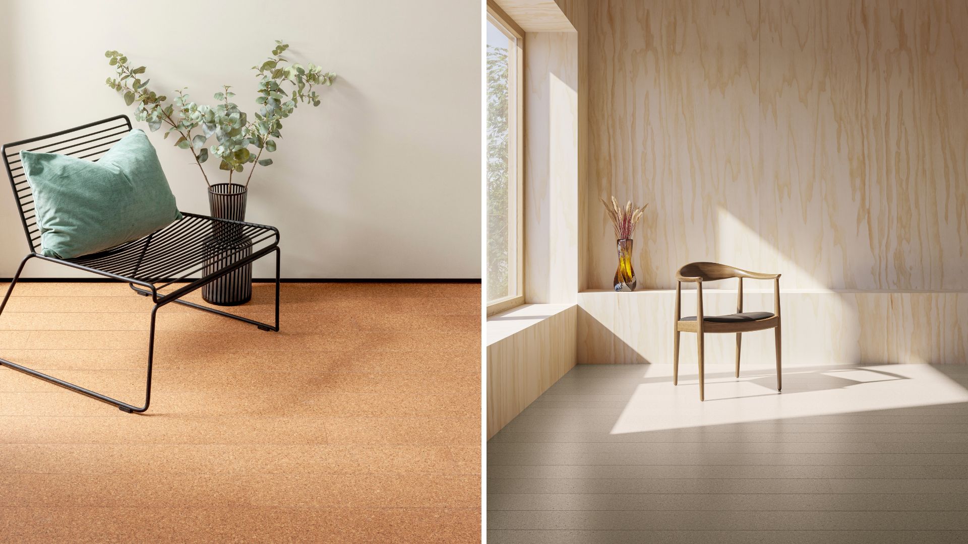 cork flooring to show interior design trends 2024