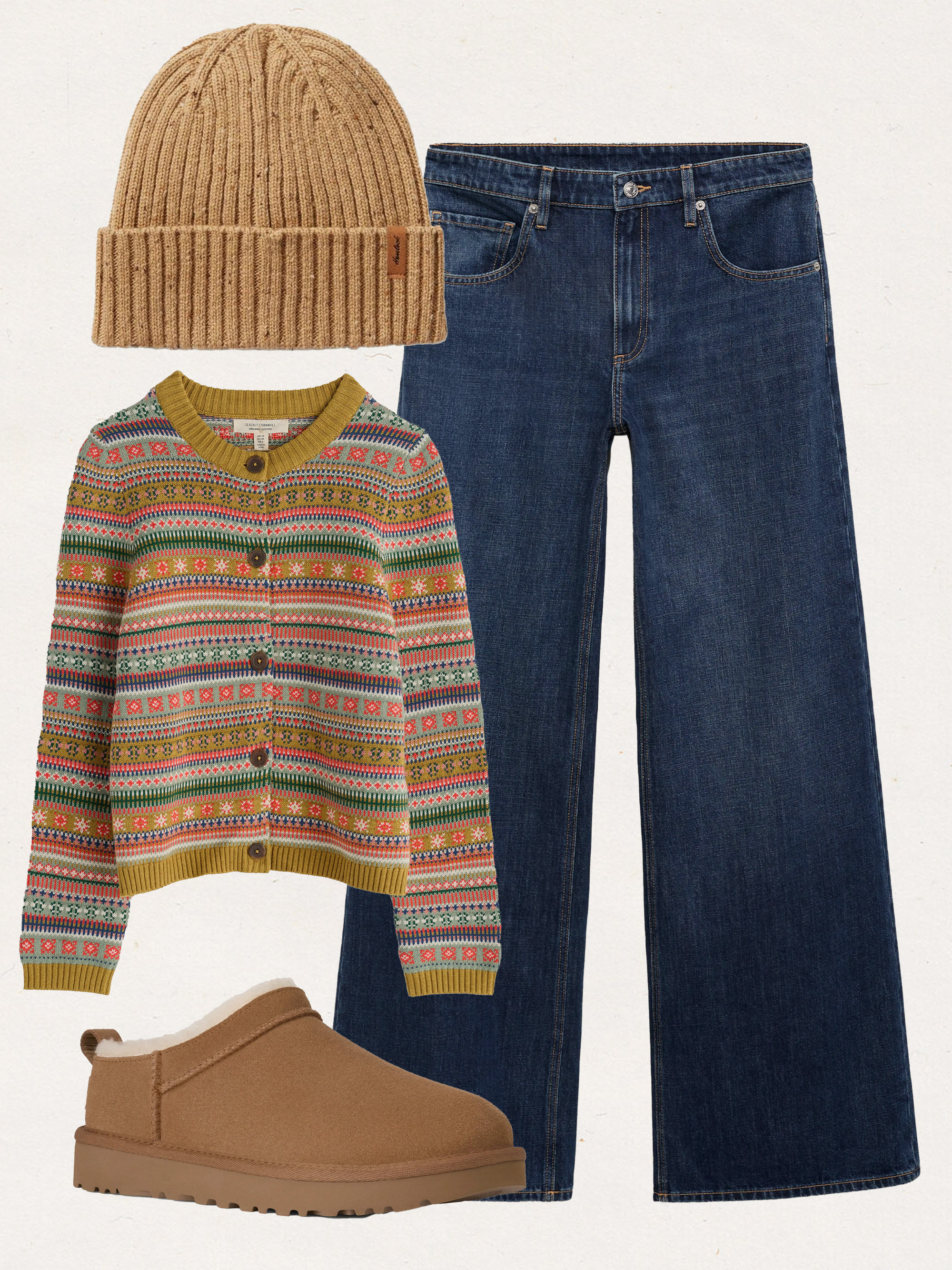 Jeans and cardigan outfit