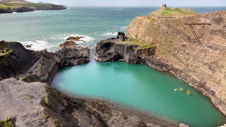 Blue Lagoon at Abereiddy, Pembrokeshire, South Wales 