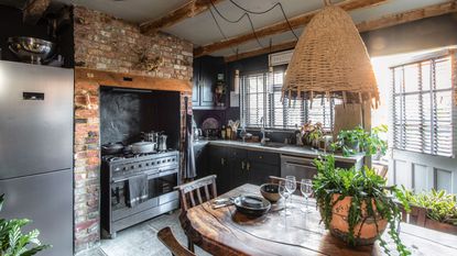 Rustic-style kitchen in home created by interior designer Ben Stokes 