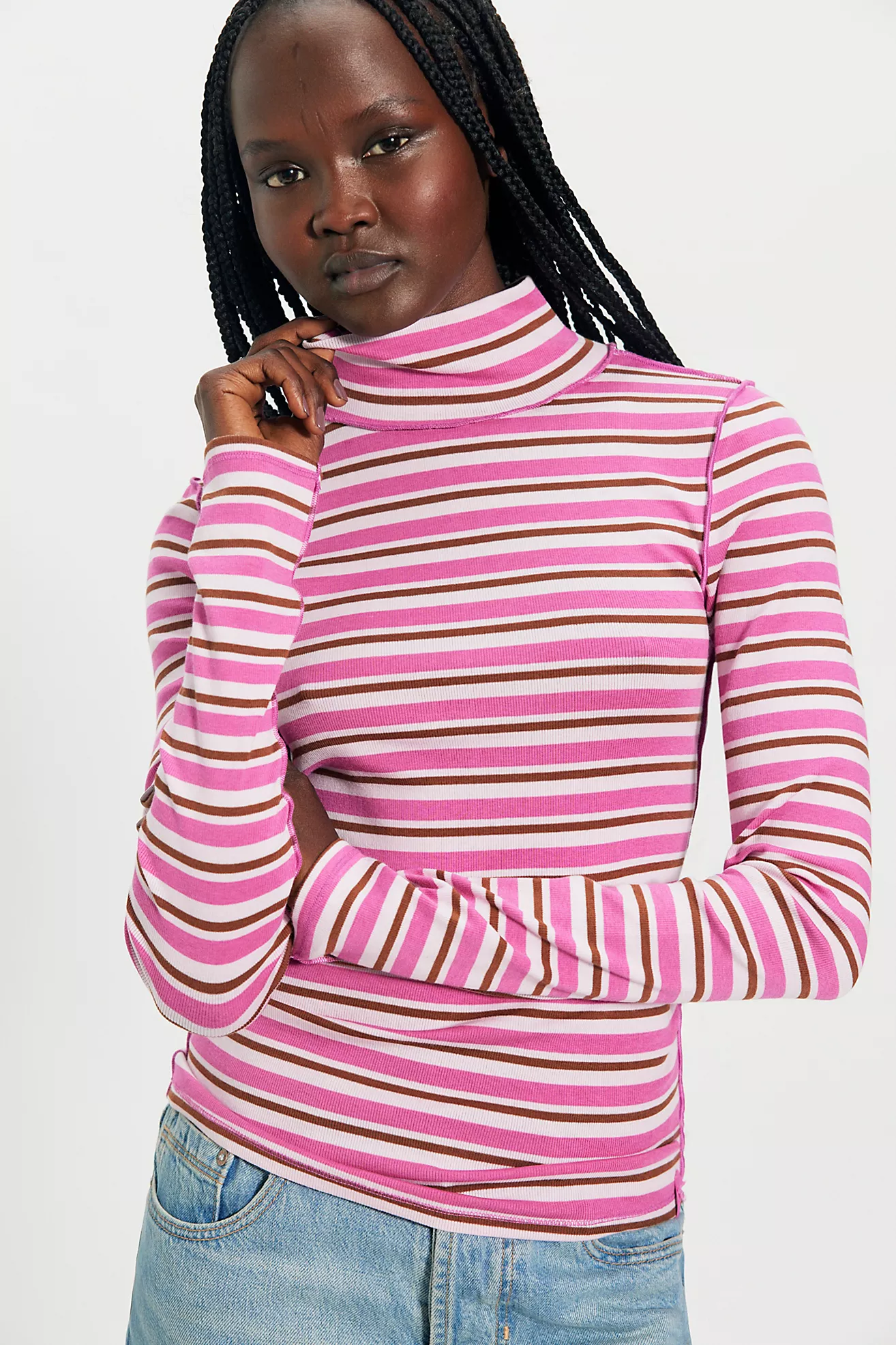 We the Free Good Good Stripe Turtleneck