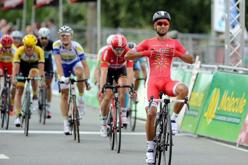 Nacer Bouhanni (Cofidis) celebrates victory