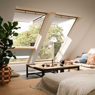 Velux balcony window in loft conversion balcony