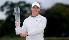 Rory McIlroy holds the Amgen Irish Open trophy