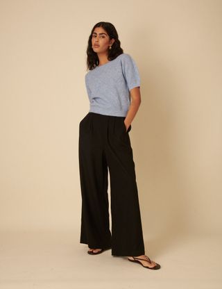 Black Wide Leg Trousers