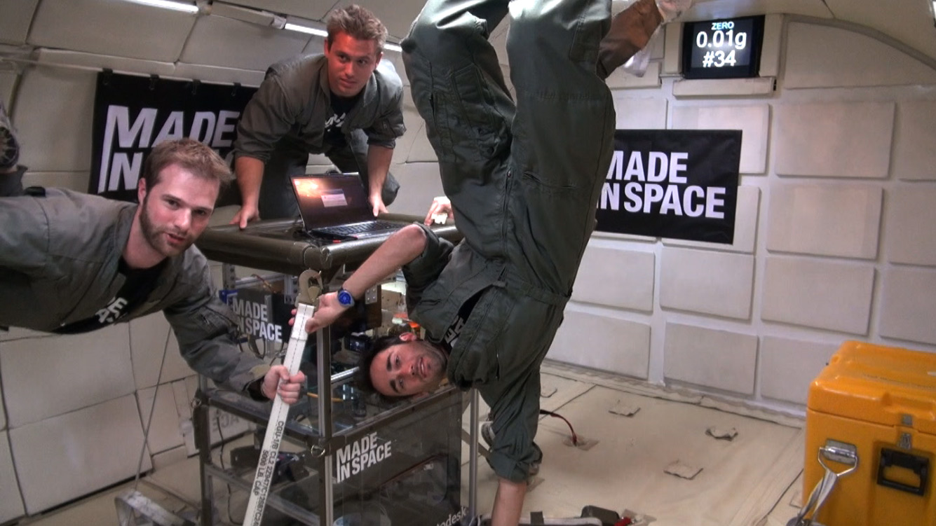 Made in Space Team During Zero-G Test Flight