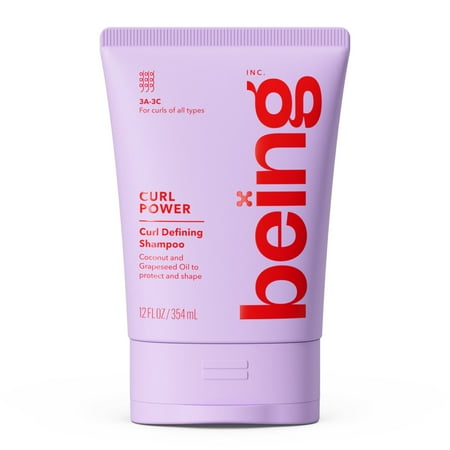 Being Curl Power Curl Defining Shampoo, Nourishes Curly Hair,coconut & Grapeseed Oil 12 Fl Oz