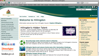 Hillingdon Council website