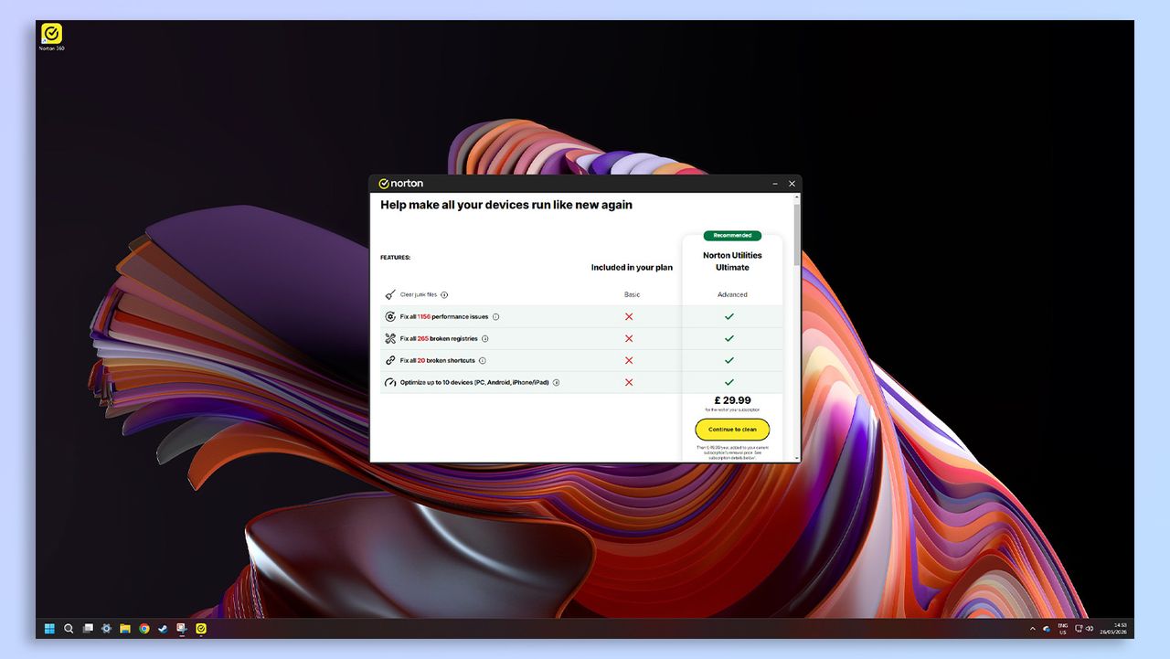 Norton 360 Advanced antivirus software