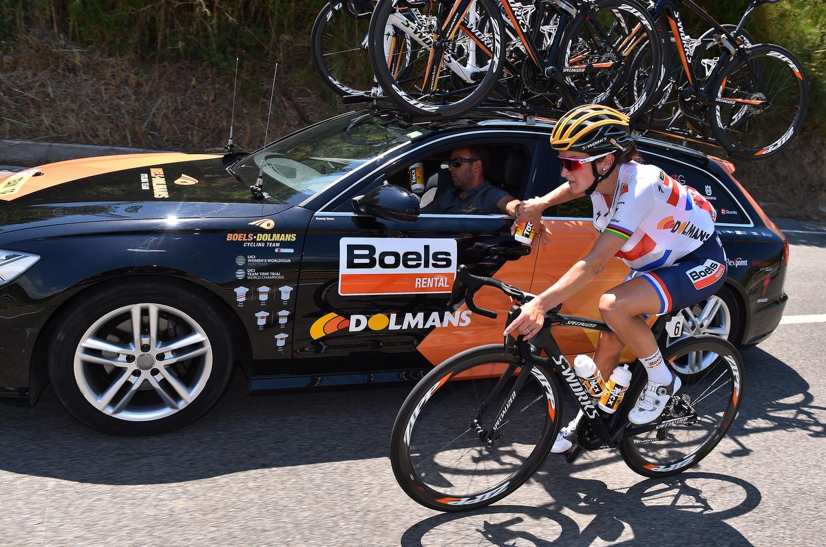 Lizzie Deignan on domestique duty for Boels-Dolmans