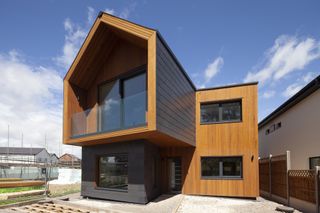 Home built from structural insulated panels at Graven Hill