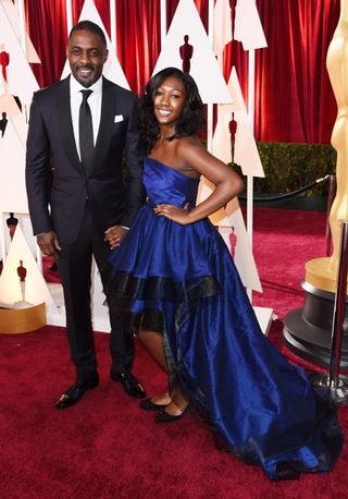 Idris Elba & Isan Elba At The Oscars, 2015