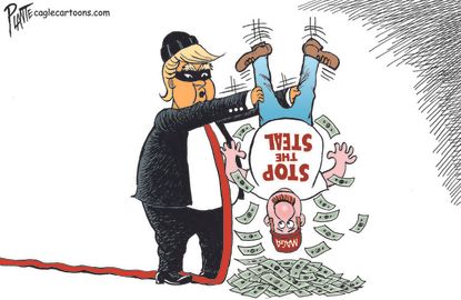 Political Cartoon U.S. trump stop the steal maga