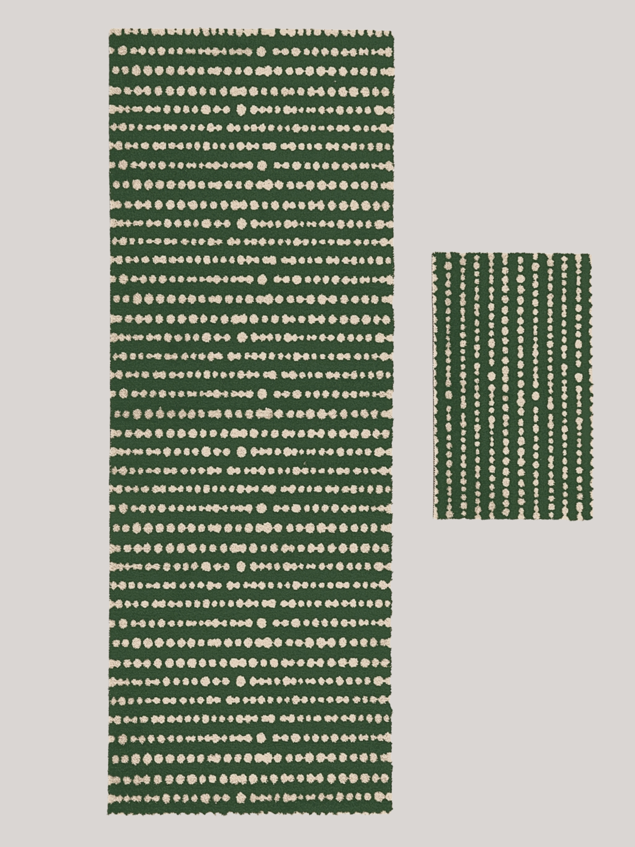 Habitat, Dot Stripe Green Runner & Mat Set 