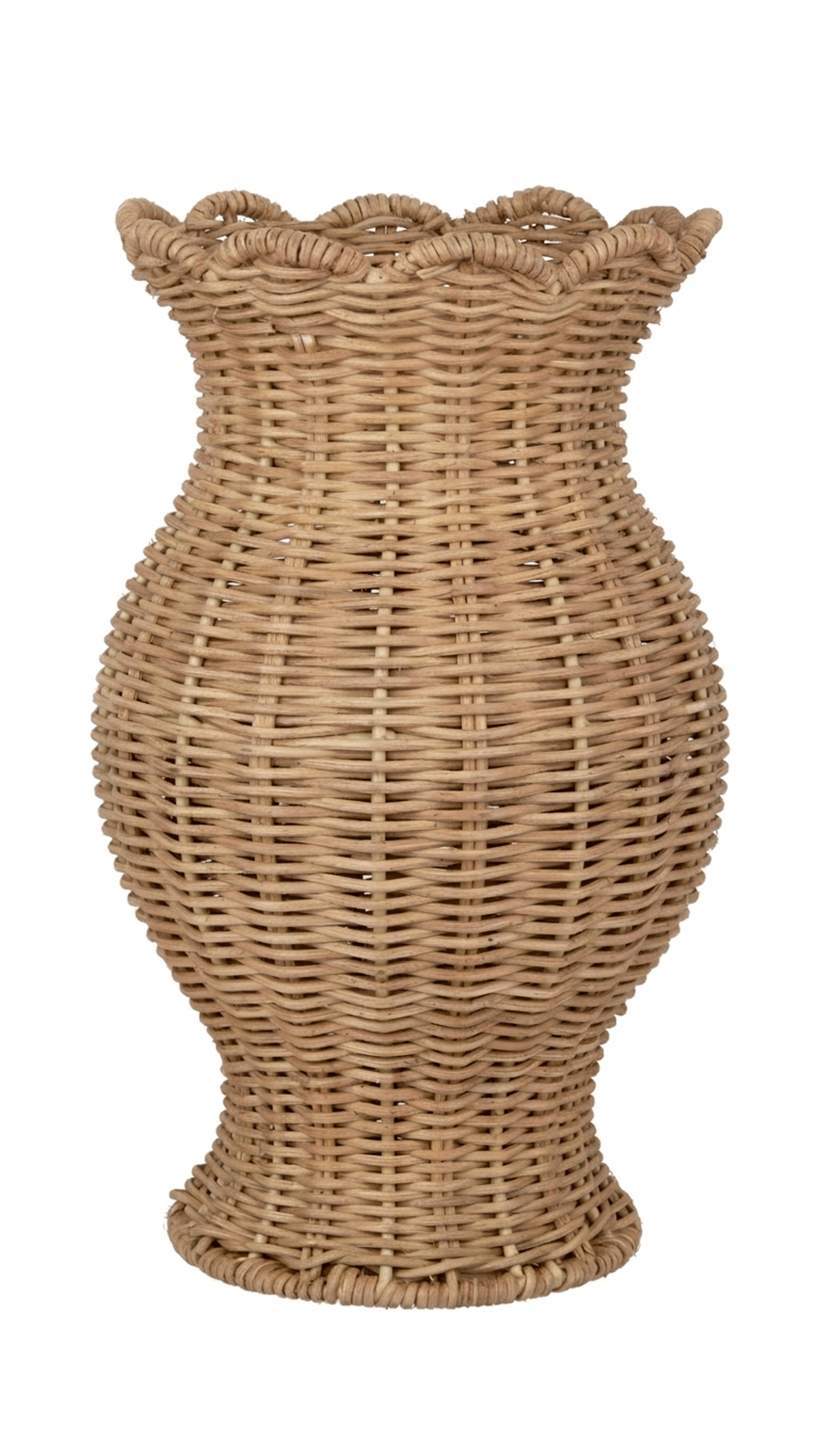 Wicker Scallop Vase