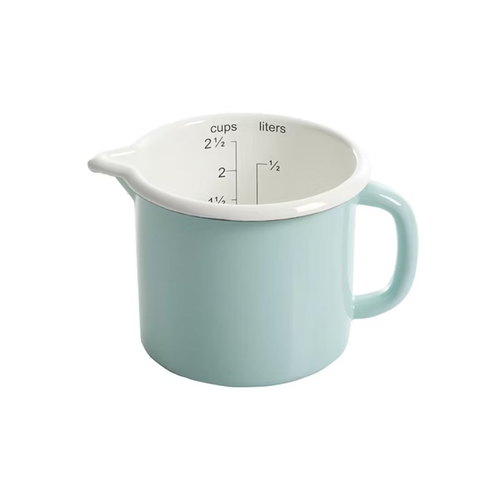 Jade green ceramic measuring cup
