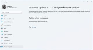 Configured Update Policies