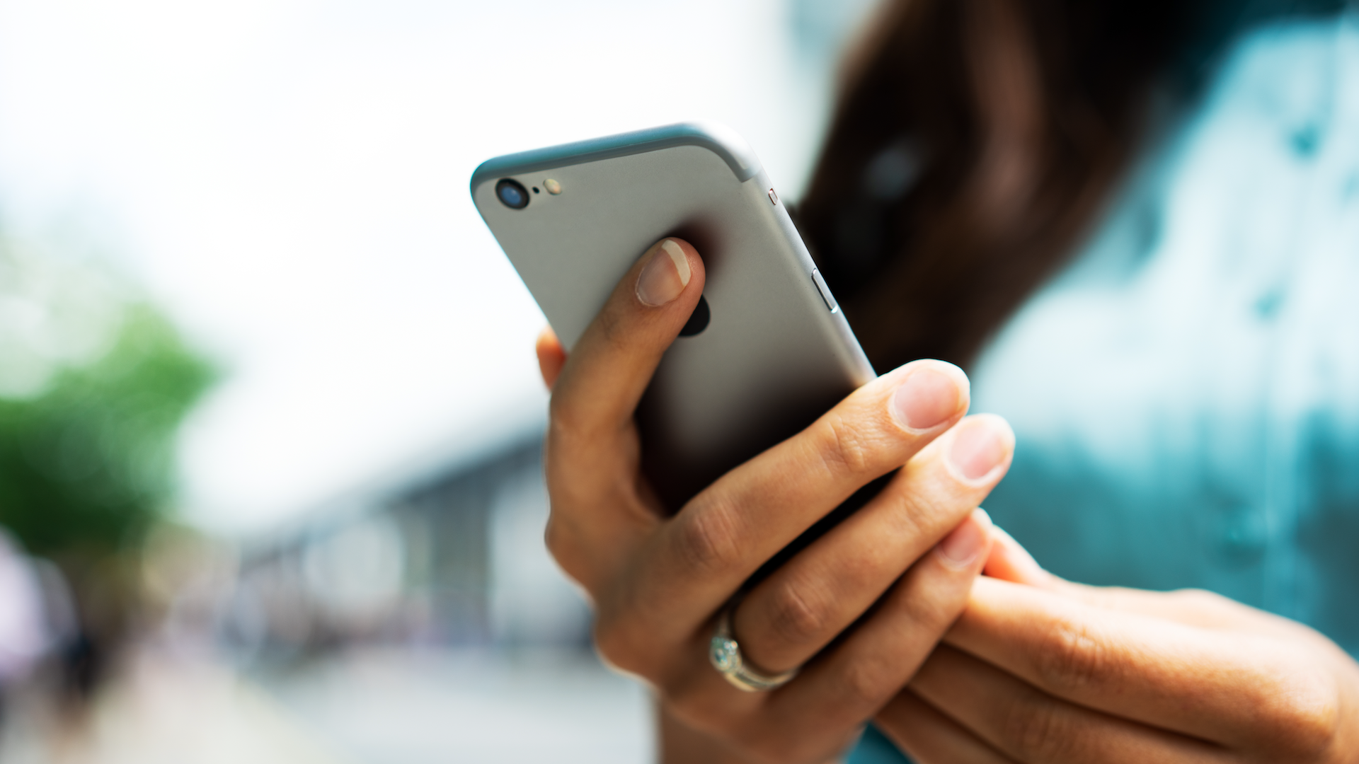 woman using phone