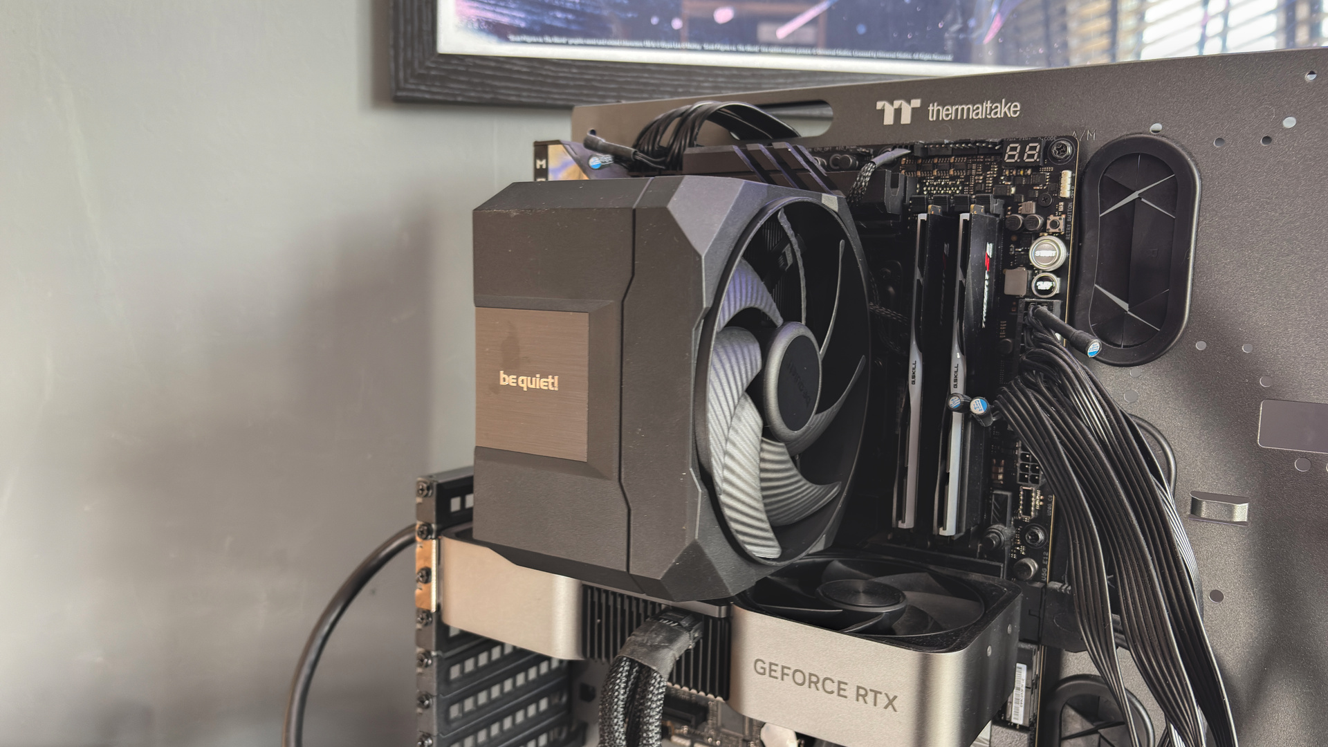 Be Quiet's latest air coolers on a box with black fans.