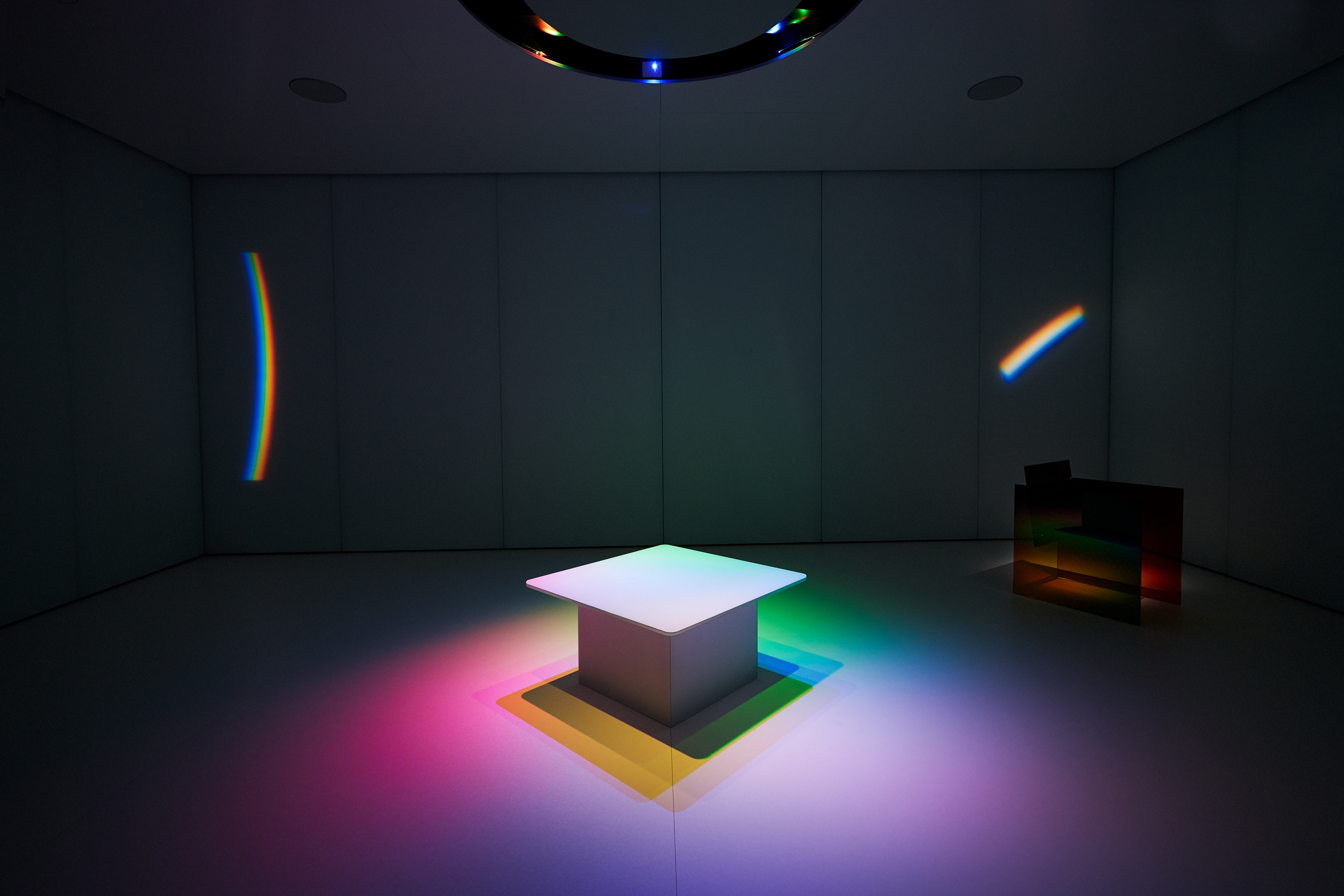 Inside installation Where The Rainbow Ends by Germans Ermics and Instagram