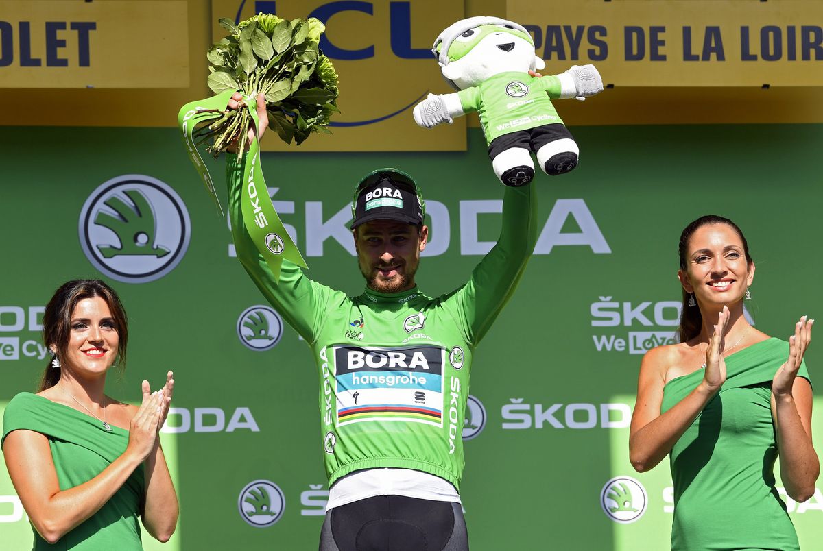 Peter Sagan (Bora-Hansgrohe) kept the green jersey