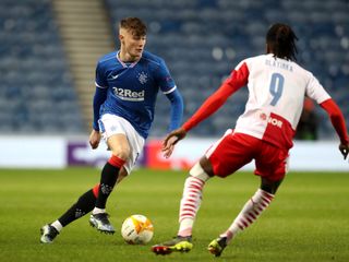 Rangers’ Nathan Patterson (left) is free to face Cove Rangers