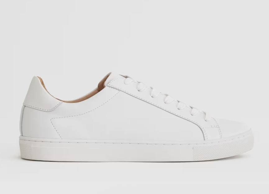 Quince, 100% Leather Everyday Sneaker in White