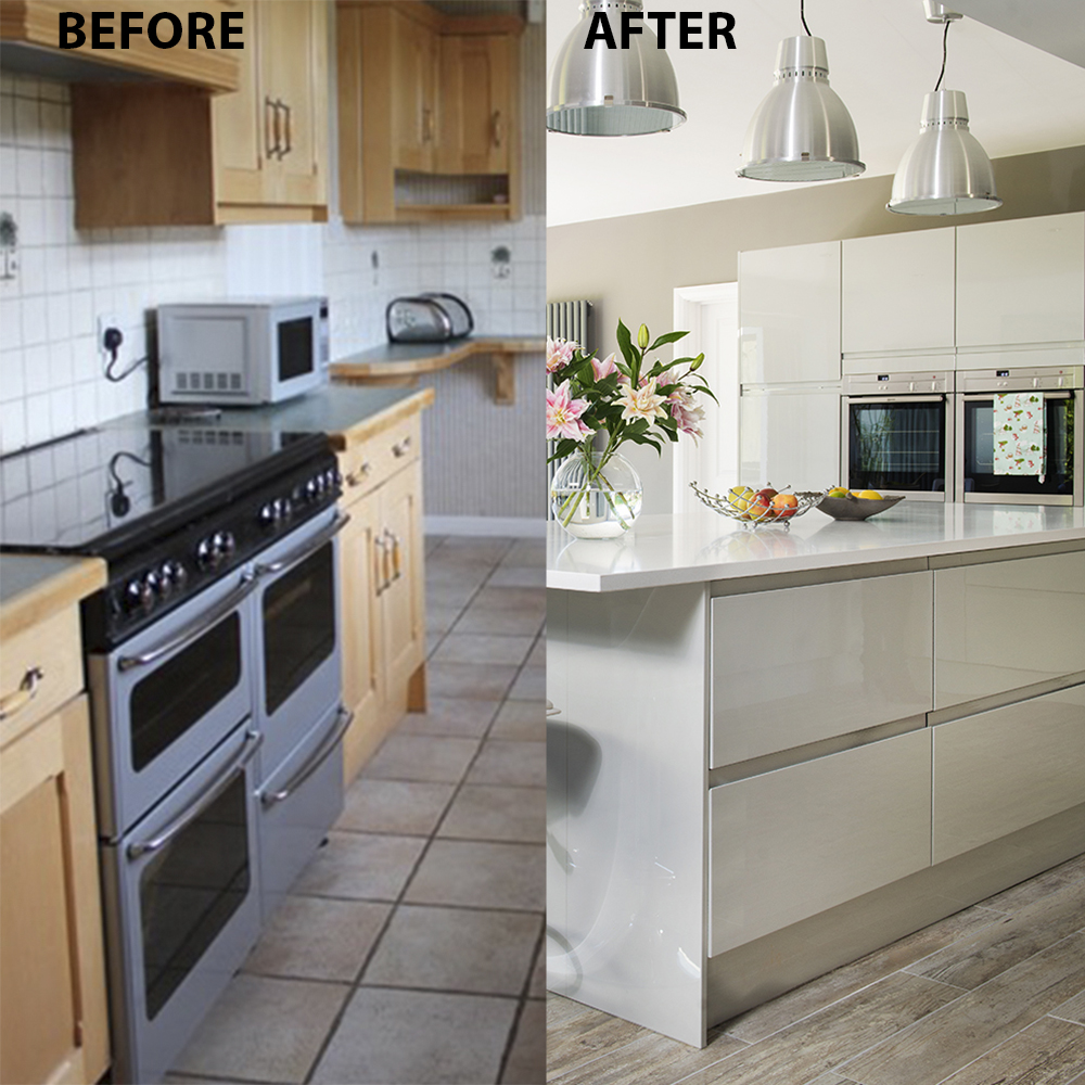 before and after: from poky kitchen to extraordinary kithcen