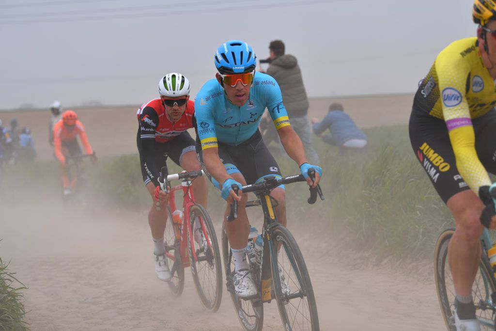 Davide Ballerini was part of the day's main 'break'