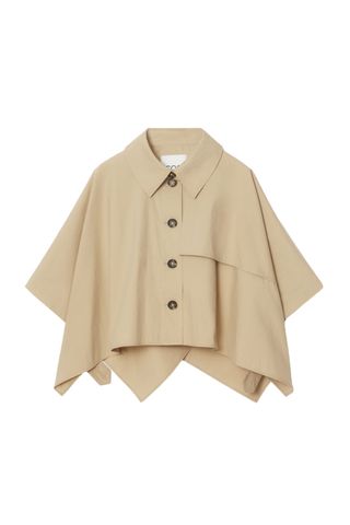 Cropped Trench Coat Cape