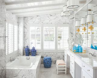 marble bathroom in Palm Beach, Florida