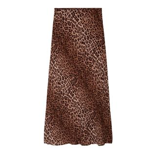 Rixo Leopard Print Slip Skirt