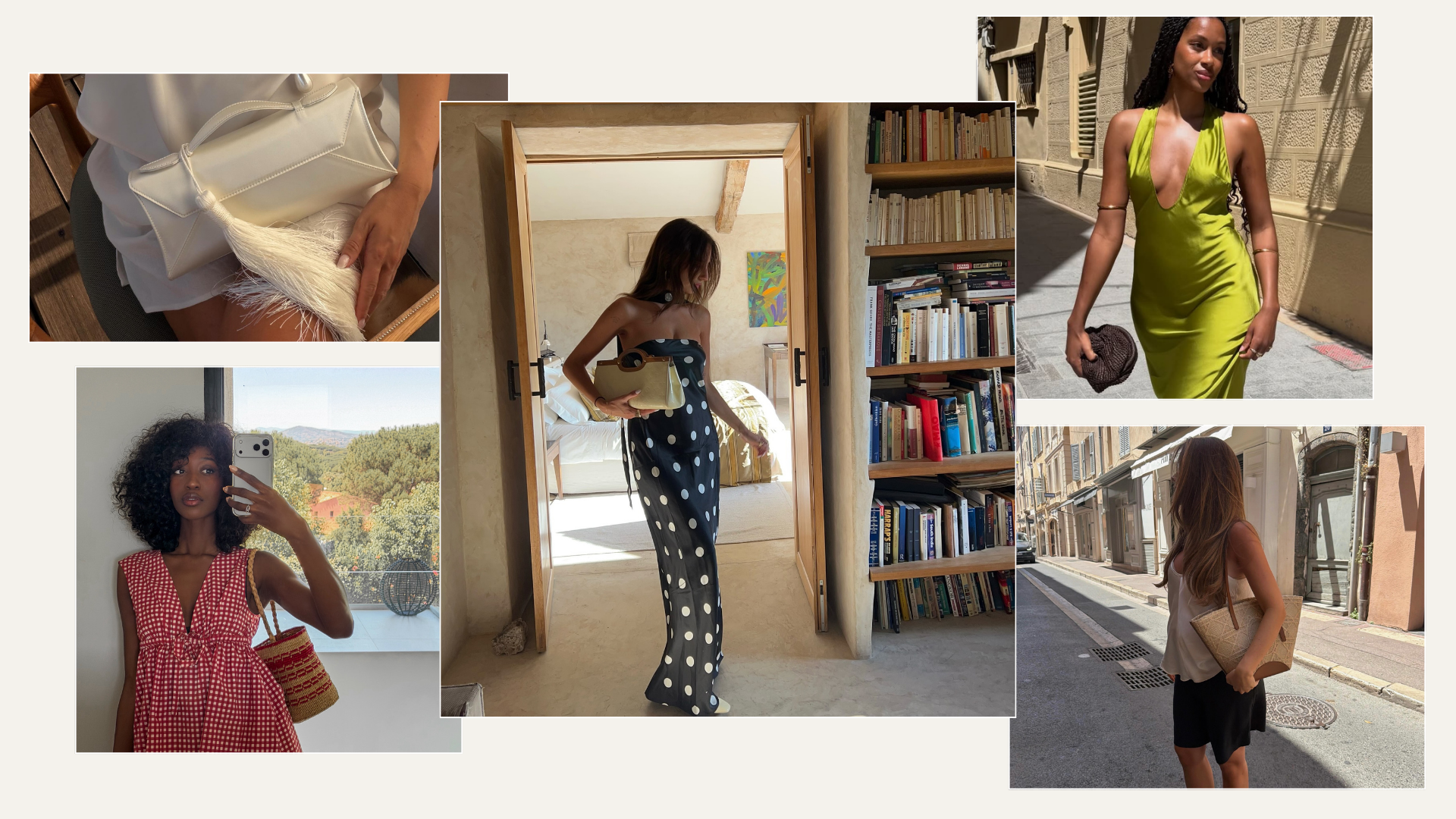Five different French girl summer handbag trends of 2026