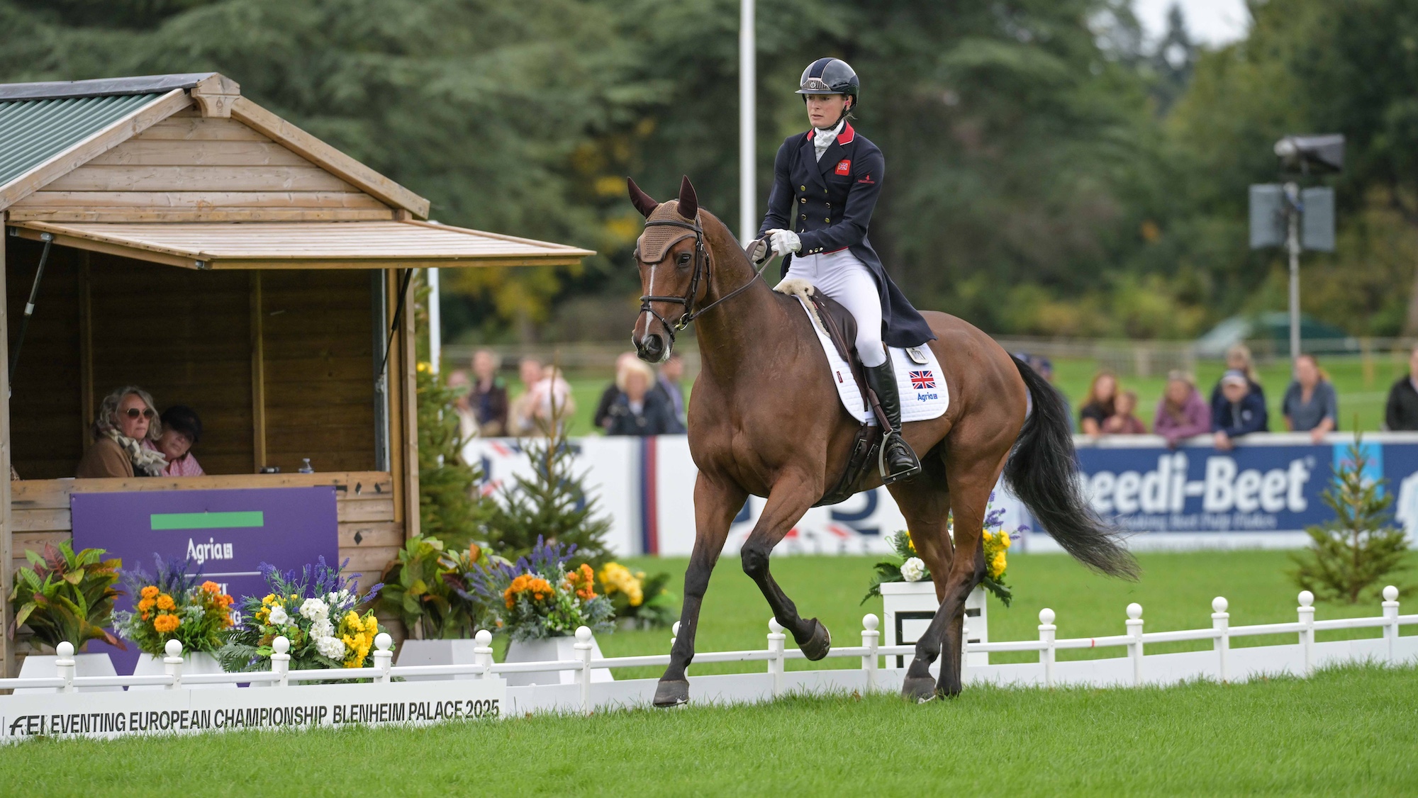 Caroline Harris and D. Day, whose groom is Nellie Smith, at the Blenheim European Championships