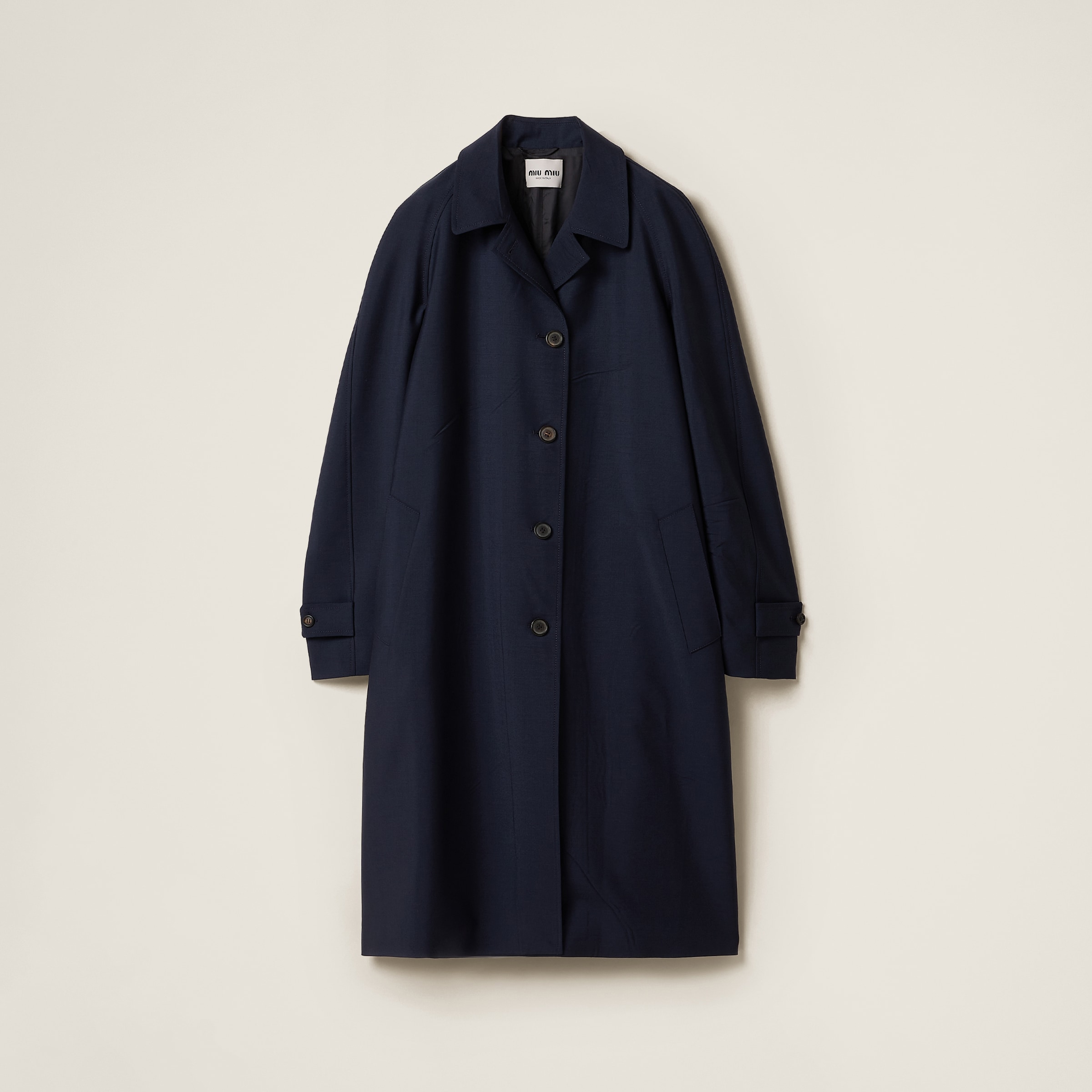 Single-Breasted Kid Mohair Coat