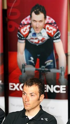 Team leader and Tour De France favourite Ivan Basso at the press conference in London