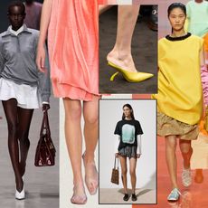 shoe trends on the spring 2026 runways of Stella McCartney, Ferragamo, Staud, Loewe, and Prada 