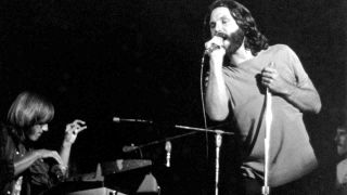 The Doors’ Jim Morrison performing onstage in 1970