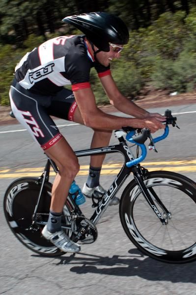 Ryan Trebon (Lts/Felt) gets in some road training for his off-road racing.