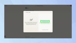 Claude AI Add a Writing Example highlighted