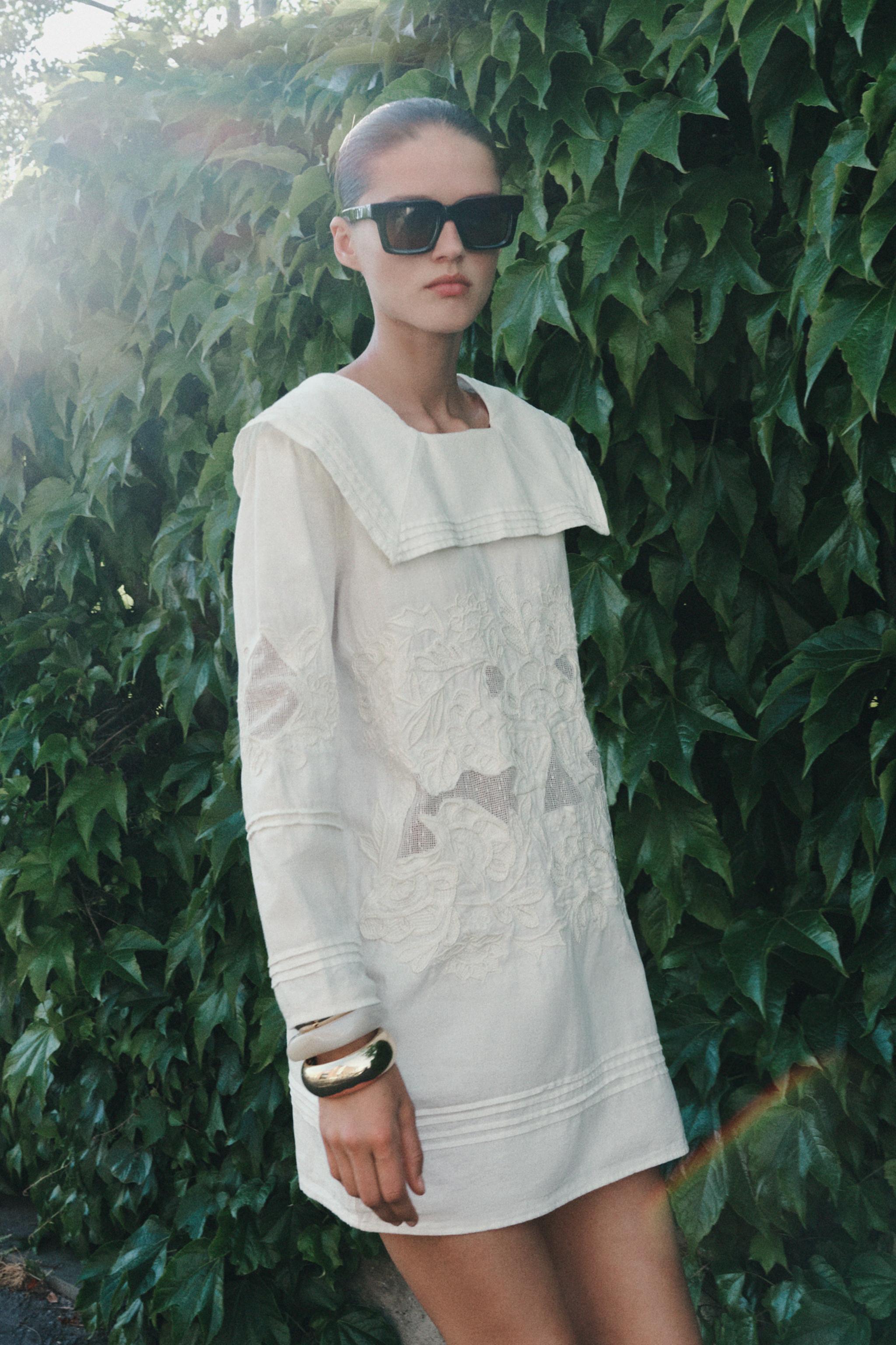 Zw Collection Embroidered Short Dress