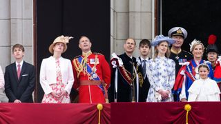 Lady Louise on the Buckingham Palace balcony in 2022 and 2023