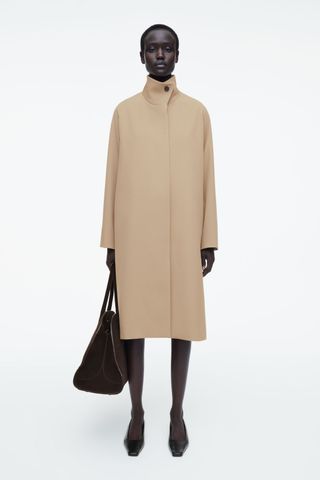 Trapeze Wool-Blend Coat