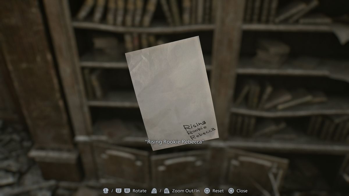 Resident Evil Requiem briefcase code - Back of photo